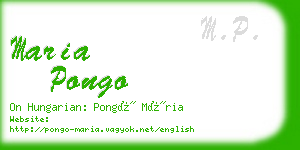 maria pongo business card